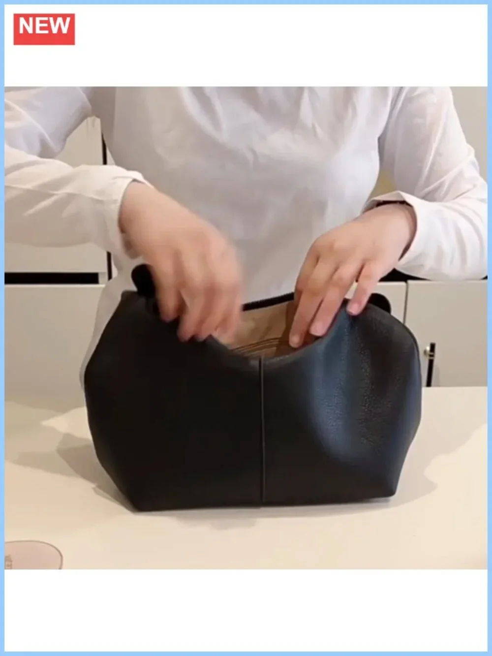 Vegan Leather Hobo Bag Crescent Shoulder Slouchy Tote Y2K Purse